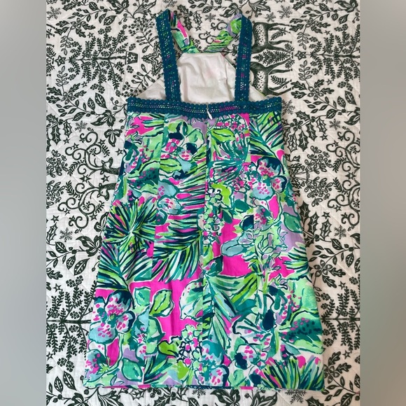 Lilly Pulitzer Vena Early BLOOMER Shift DRESS Multi Pop Up Jungle 0 Lace Teal - Picture 10 of 14